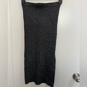 House of Harlow 1960 Black and Silver Sweater Skirt